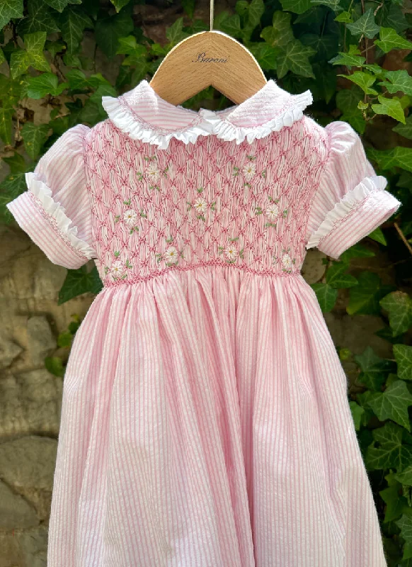 Daisies smock striped dress