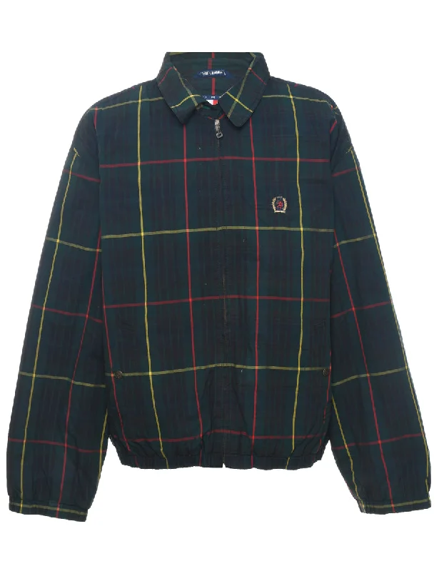 Tommy Hilfiger Checked 1990s Multi-Colour Jacket - XL Striped Jacket Polka Dot Jacket Floral Jacket