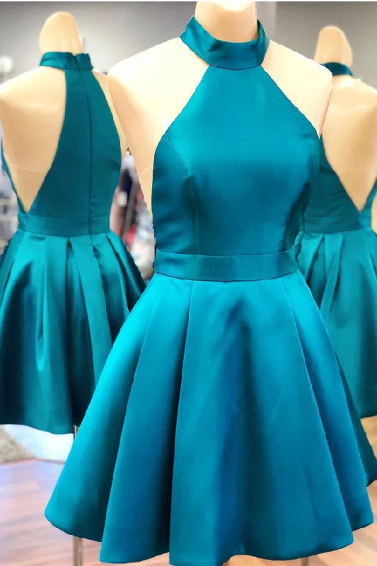 Elegant Halter Mini Length Prom Dress Homecoming Dresses For Party