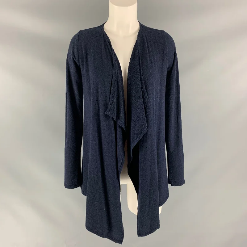 VELVET Size S Navy Rayon Blend Cardigan Nylon Fabric Polyester Fabric Spandex Fabric VELVET Size S Navy Rayon Blend Cardigan Nylon Fabric Polyester Fabric Spandex Fabric