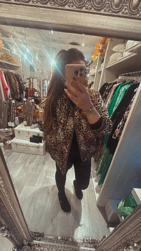 Leopard padded jacket Knit Jacket Woven Jacket Fleece Jacket