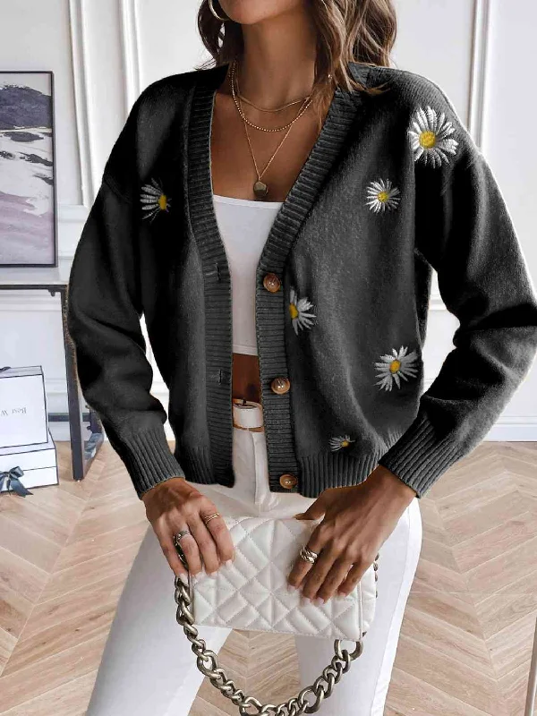 Floral Button Up Cardigan Plaid Cardigan Polka Dot Checkered