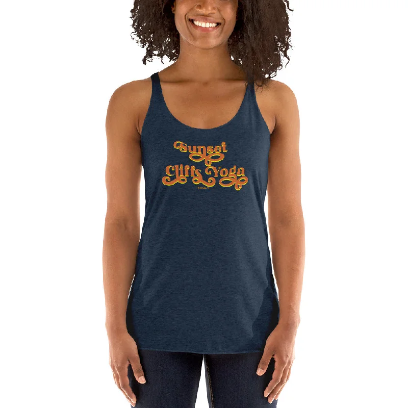 Sunset Cliffs Yoga - Women's Racerback Tank ribbed tank top