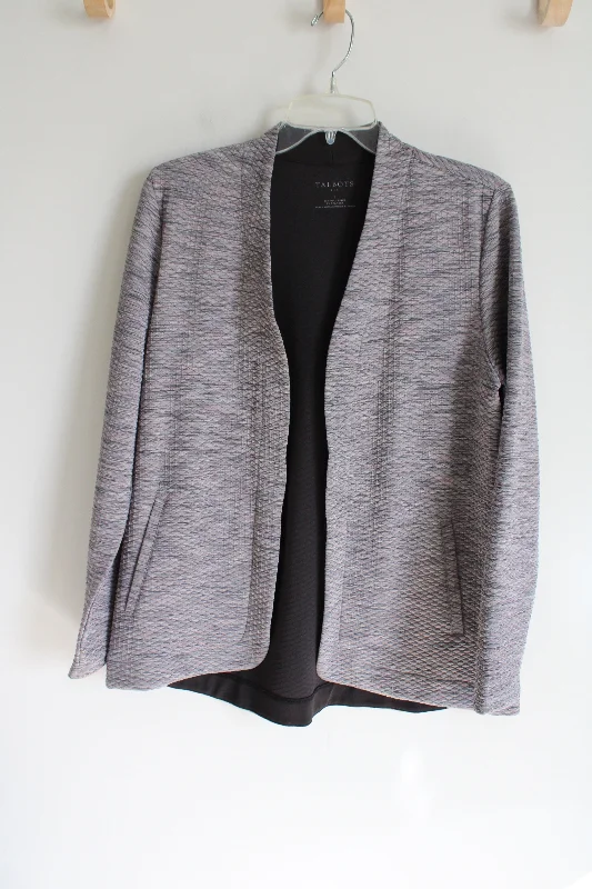 Talbots Gray Pink Quilted Soft Cardigan | S Modern Contemporary chic