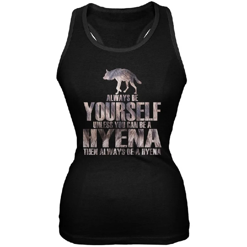 Always be Yourself Hyena Black Juniors Soft Tank Top layering tank top