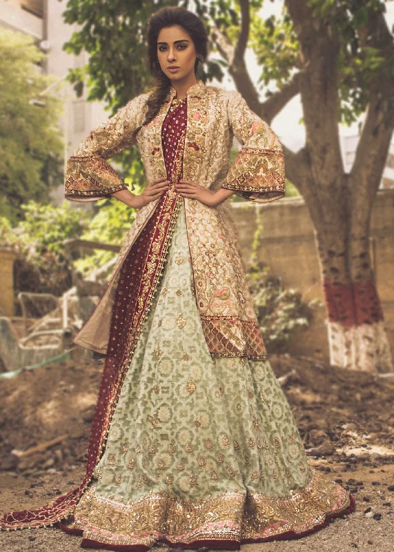 Pakistani Bridal Lehnga Choli with Jacket for Wedding #J5156 Plaid Jacket Tartan Jacket Houndstooth Jacket