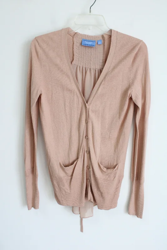 Simply Vera Wang Pink Cardigan | S Bright Pastel Dark