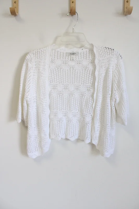 Dressbarn White Textured Knit Cardigan | S Petite Wool Fabric Cashmere Fabric Tweed Fabric Dressbarn White Textured Knit Cardigan | S Petite Wool Fabric Cashmere Fabric Tweed Fabric