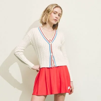 New - Prince Pickleball Women's Cable Knit Cardigan - Cream XL Hooded Cardigan Collared Cardigan Shawl Collar New - Prince Pickleball Women's Cable Knit Cardigan - Cream XL Hooded Cardigan Collared Cardigan Shawl Collar