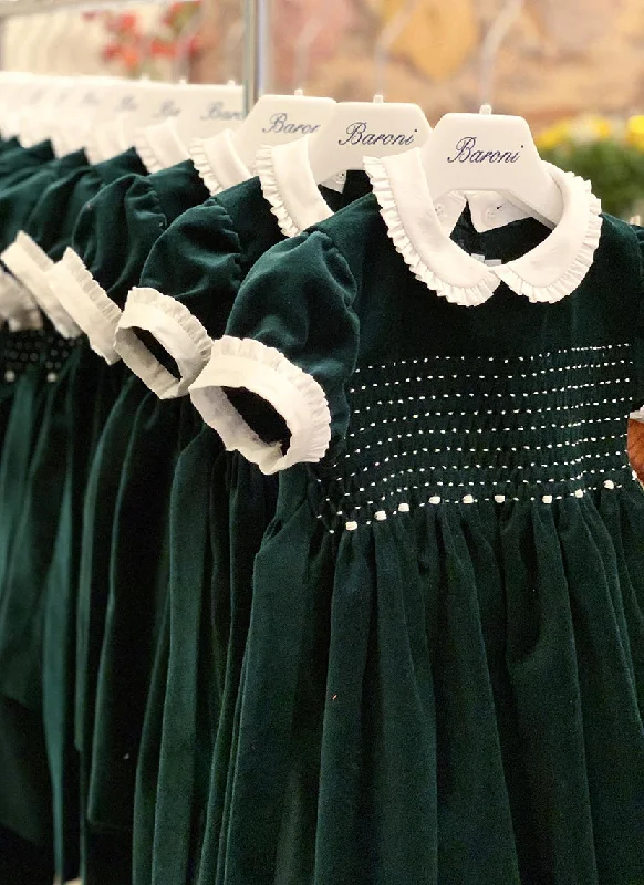 Handmade Smock Velvet Dress
