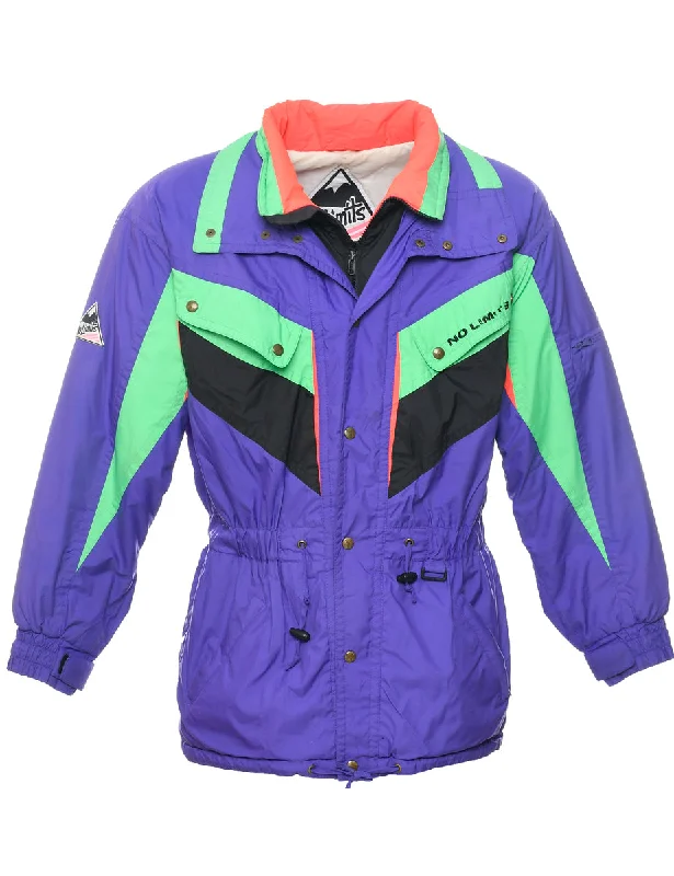 Zip Front Ski Jacket - M Striped Jacket Polka Dot Jacket Floral Jacket