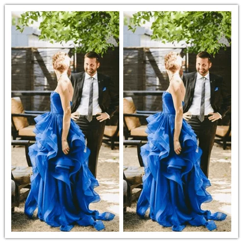 Royal Blue Real Made Charming Prom Dresses