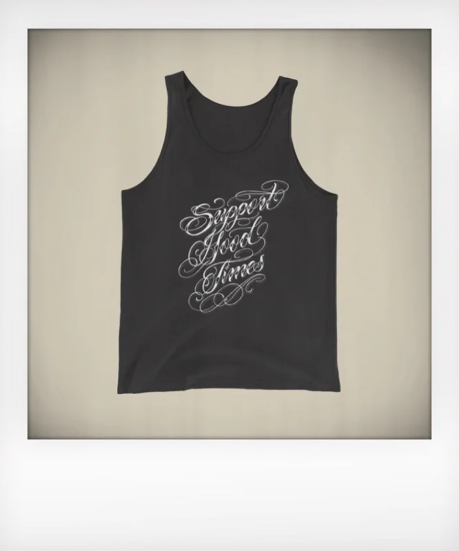 Script Logo Tank sheer tank top