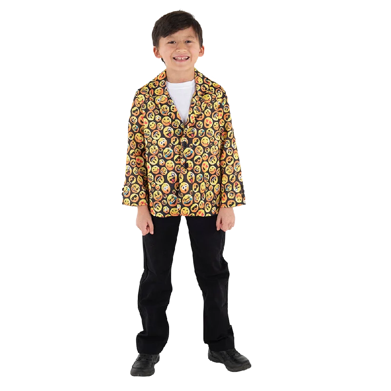 Emoji Jacket - Kids Zippered Jacket Buttoned Jacket Snapped Jacket