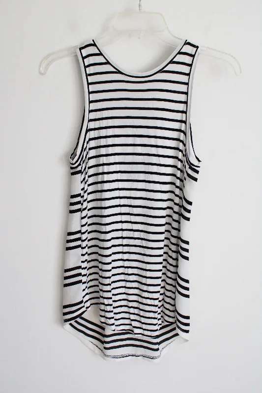 LOFT Black White Striped Tank | XS sleep tank top
