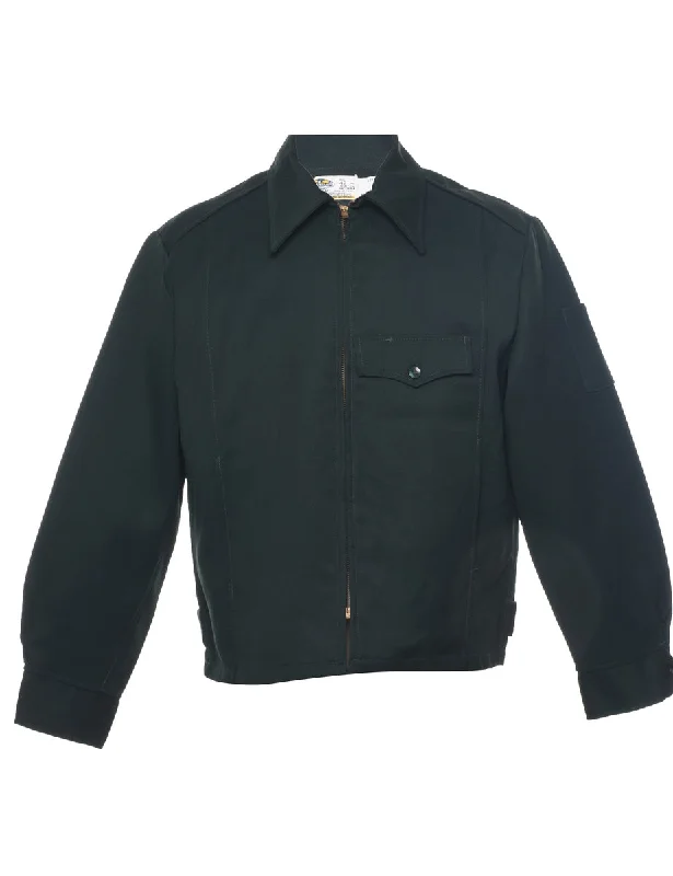 Workwear Dark Green Jacket - M Fitted Jacket Loose Jacket Oversized Jacket