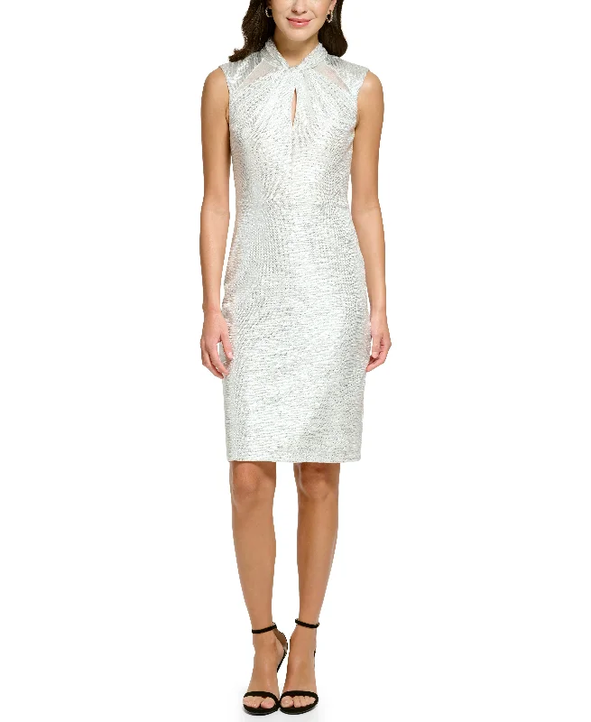 Front Twist Dress by Vince Camuto in Champagne