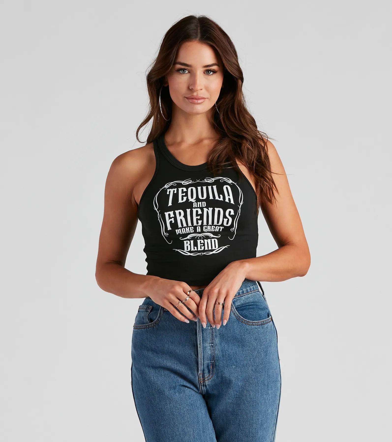 Take A Shot Tequila Graphic Tank Top comfortable tank top