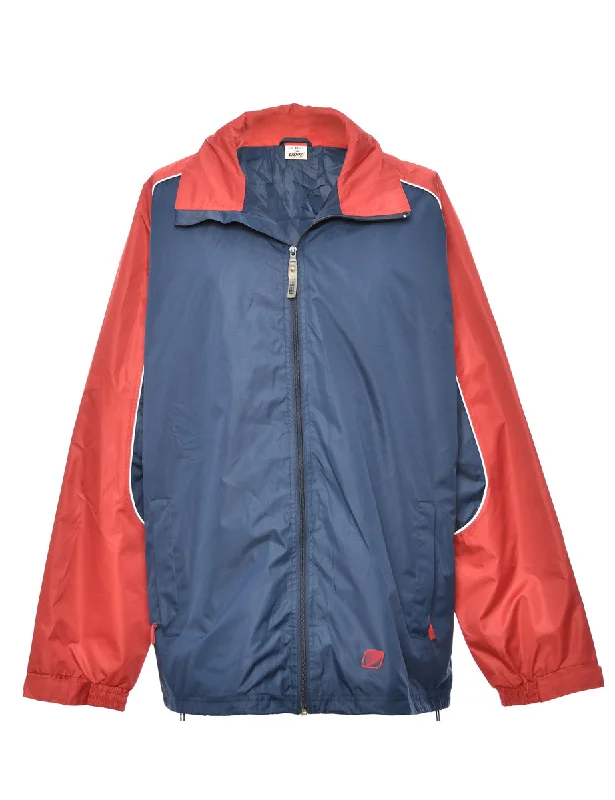 Zip-Front Red & Navy Two-Tone Mountaineering Jacket - XL Front Pockets Side Pockets Patch Pockets Zip-Front Red & Navy Two-Tone Mountaineering Jacket - XL Front Pockets Side Pockets Patch Pockets