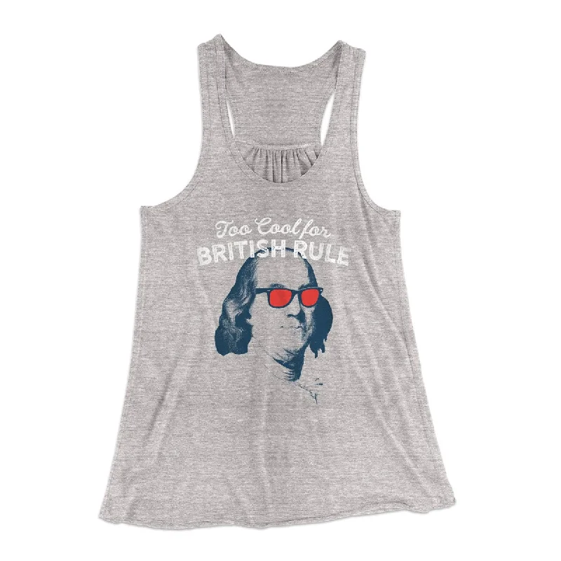 Too Cool for British Rule Women's Flowey Tank Top gold tank top