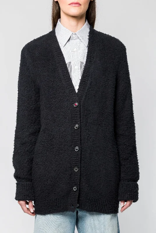 Maison Margiela Distressed Cardigan Seamless Knitted Crochet