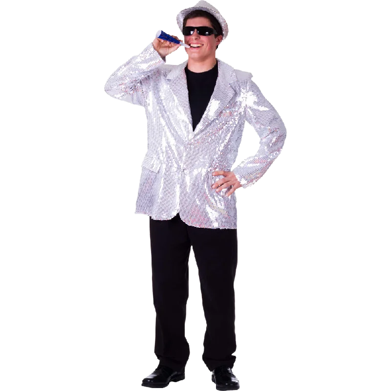 Silver Sequin Jacket - Adults Corduroy Jacket Velvet Jacket Brocade Jacket
