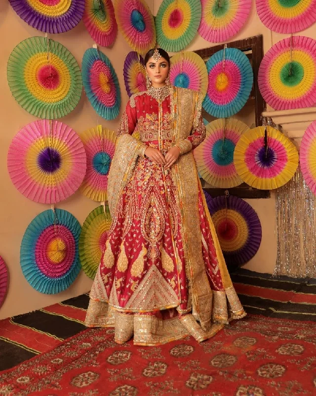 Long Jacket Lehenga Pink Pakistani Bridal Dress #BS814 Herringbone Jacket Checkered Jacket Solid Jacket