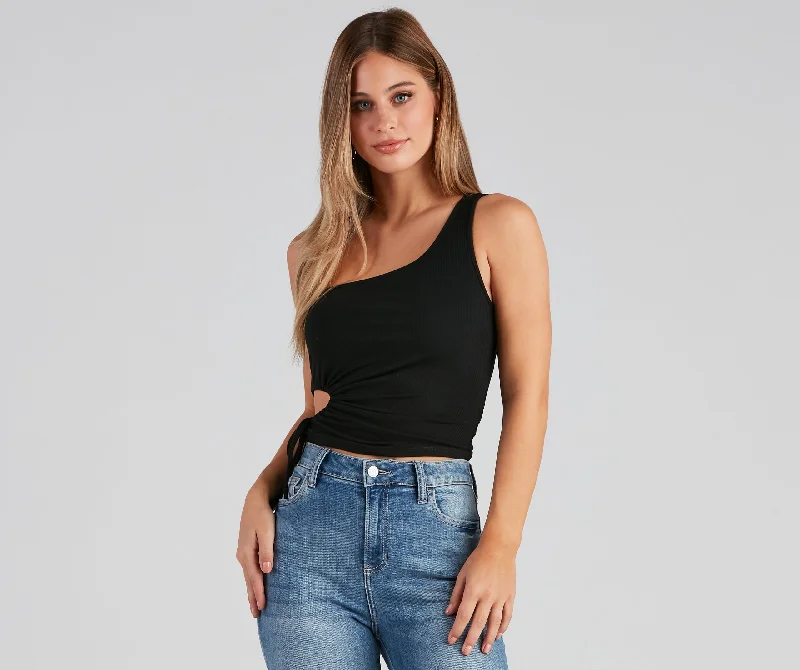 Always Needed Cutout Tank Top playful tank top