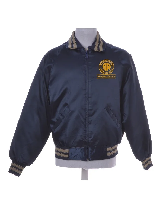 Team Jacket Navy With Full Lining Satin Fabric Silk Fabric Chiffon Fabric