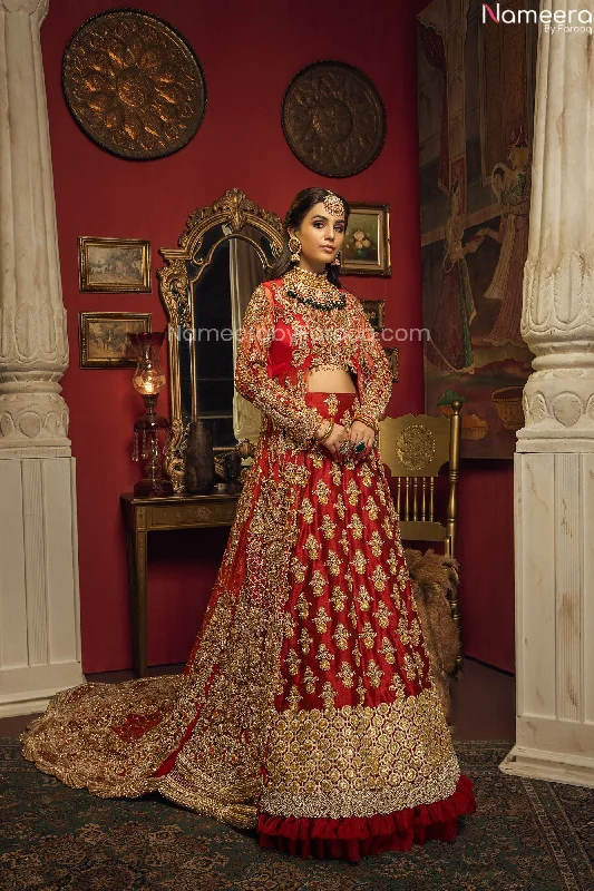 Pakistani Designer Attire Lehenga with Jacket #BN884 Fleece Jacket Down Jacket Feather Jacket