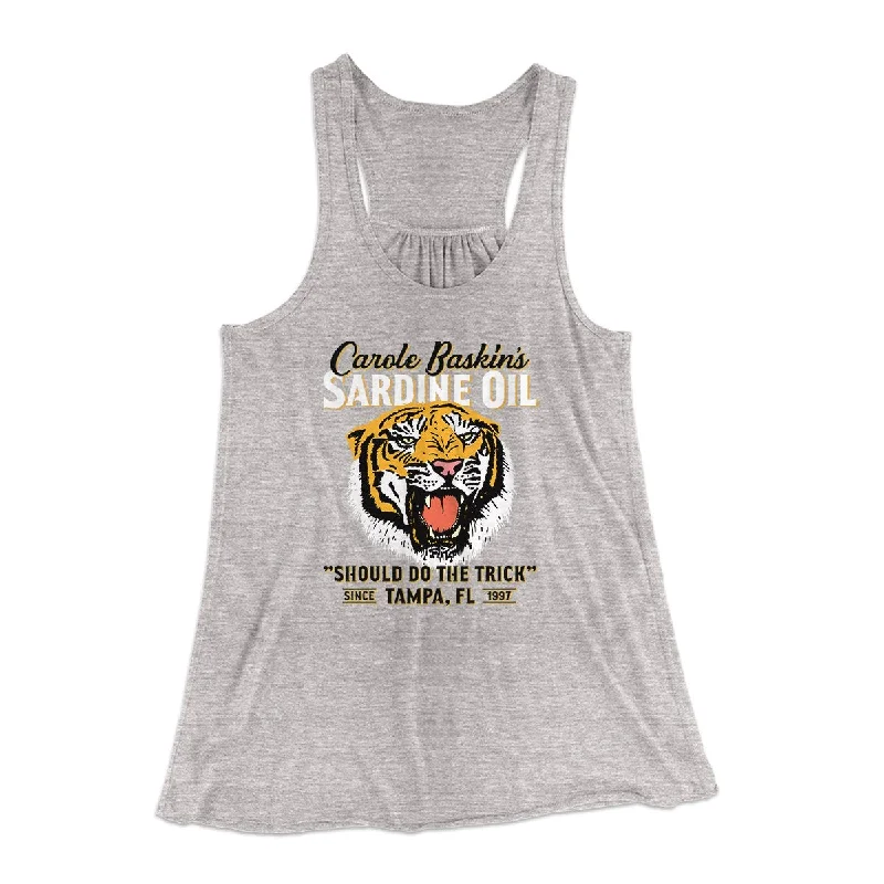 Carole Baskin's Sardine Oil Women's Flowey Tank Top athletic tank top