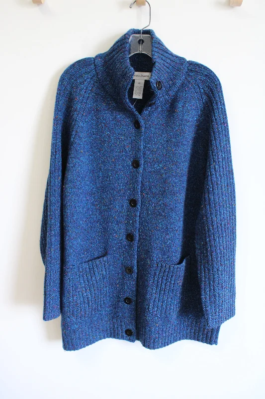Draper's & Damon's Blue Knit Heavy Knit Cardigan | 1X Long Cardigan Short Cardigan Medium Cardigan Draper's & Damon's Blue Knit Heavy Knit Cardigan | 1X Long Cardigan Short Cardigan Medium Cardigan