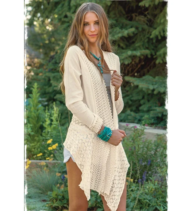 Long-Sleeved Embroidered Cardigan with Crochet Trim 50% OFF Elasticated Padded Insulated Long-Sleeved Embroidered Cardigan with Crochet Trim 50% OFF Elasticated Padded Insulated
