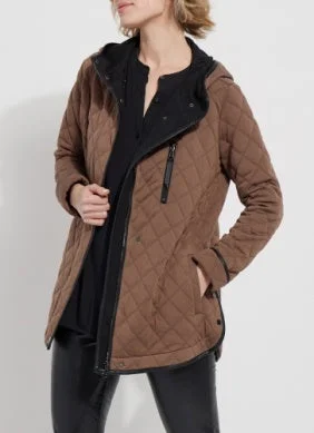 London Quilted Jacket | Cold Chesnut Striped Jacket Polka Dot Jacket Floral Jacket