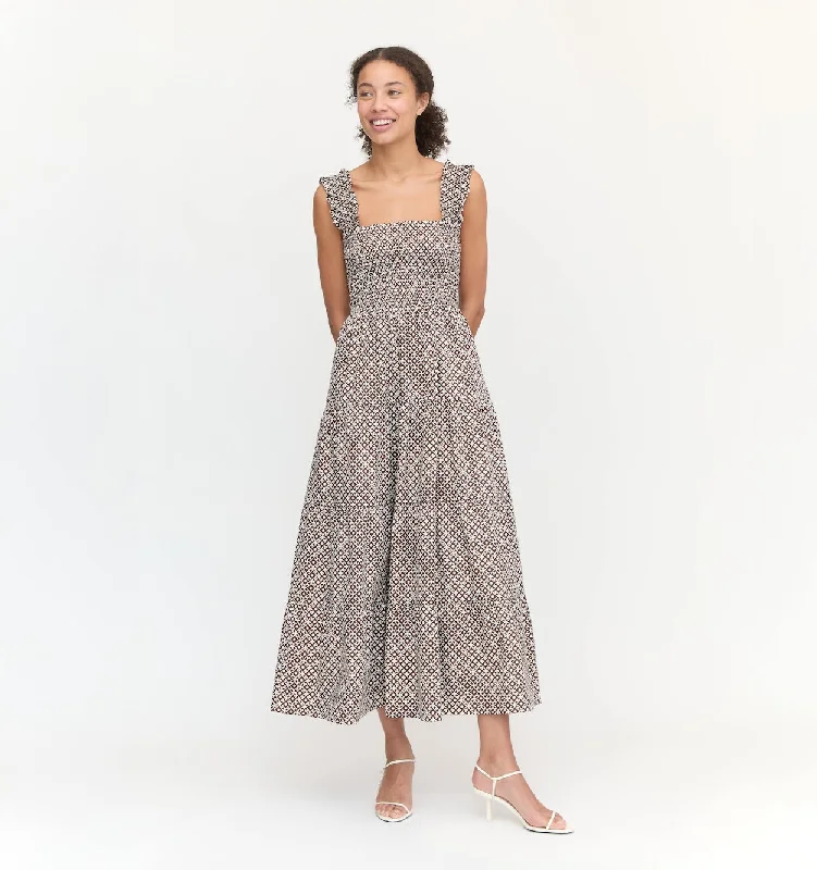 The Kimmy Nap Dress - Chocolate Circular Lattice