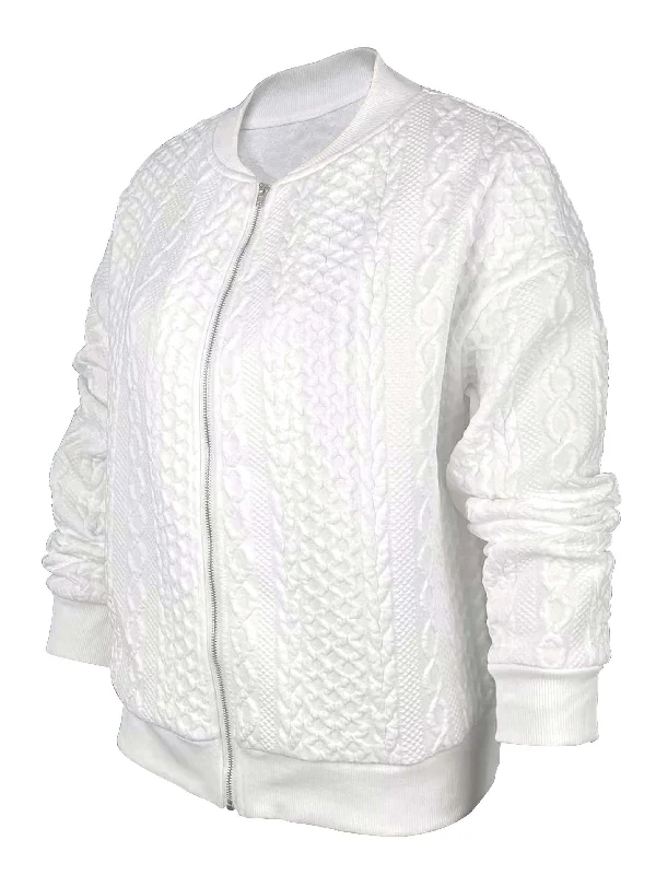 Autumn White Knit Jacket Denim Jacket Leather Jacket Suede Jacket