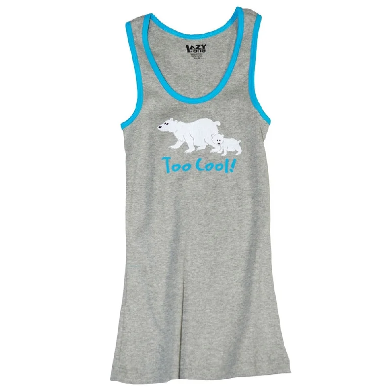 Polar Bear Too Cool Juniors Tank Top turquoise tank top