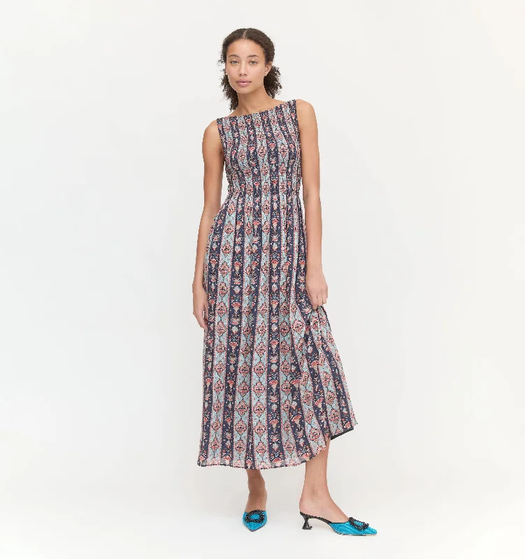 The Cosima Nap Dress - Navy Emma Stripe