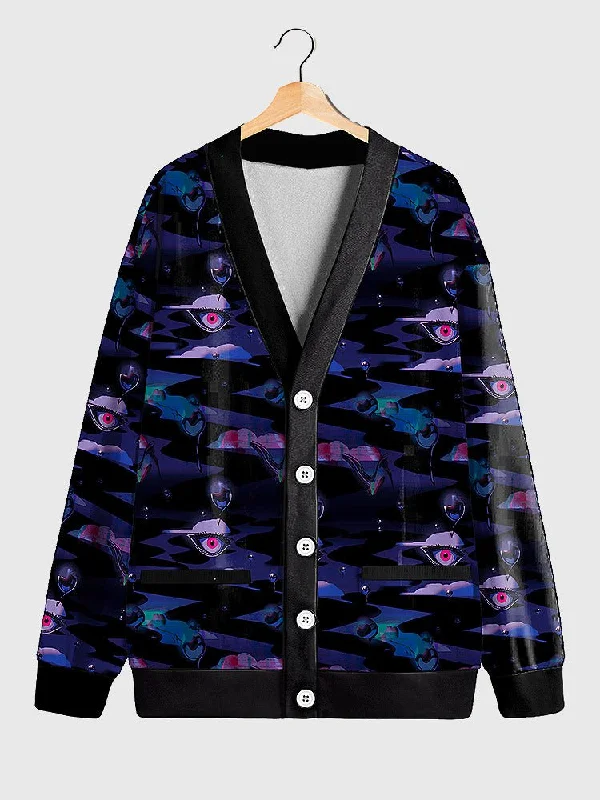 Womens Aesthetic Dreamcore Cardigan Bright Pastel Dark