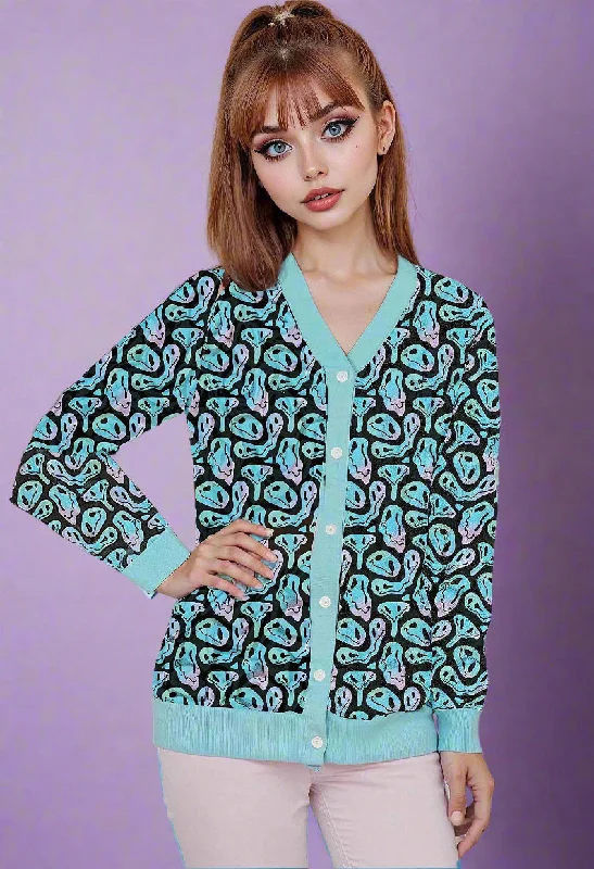 Trippy Women's Ribbed Cardigan Cardigan Knitwear Sweater