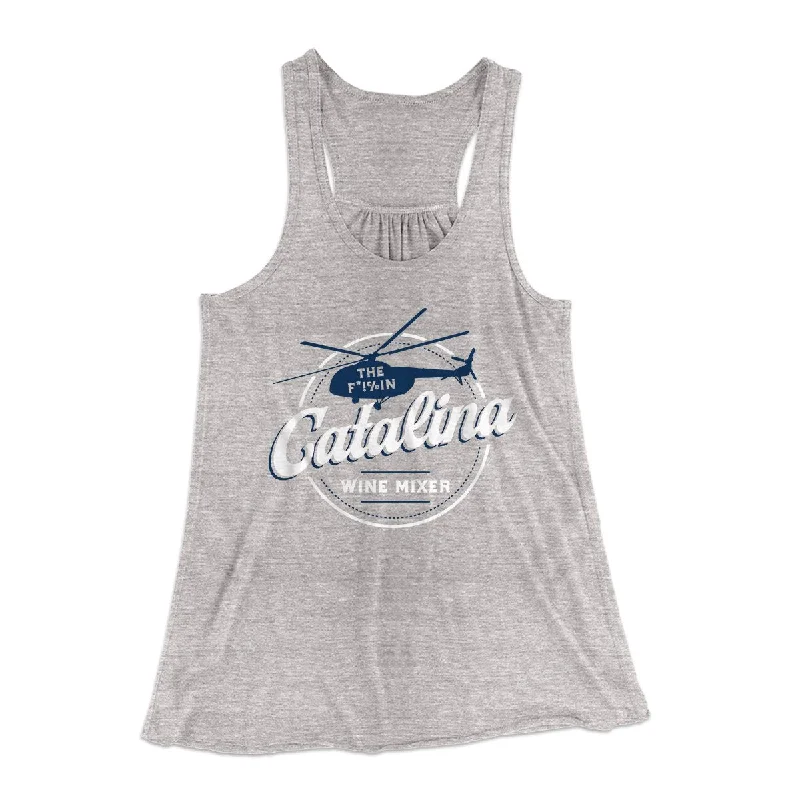 The Catalina Wine Mixer Women's Flowey Tank Top glitter tank top