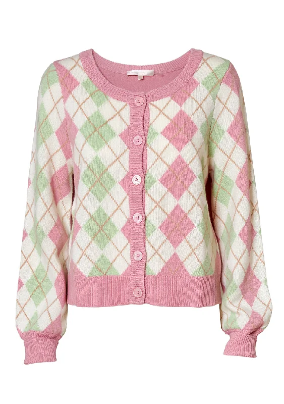 Ginny Argyle Cardigan Rayon Fabric Velvet Fabric Corduroy Fabric