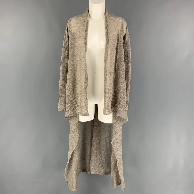DRKSHDW GLITTER F/W 2017 One Size Light Gray Knitted Asymmetrical Cardigan Oversized Loose Flowy DRKSHDW GLITTER F/W 2017 One Size Light Gray Knitted Asymmetrical Cardigan Oversized Loose Flowy