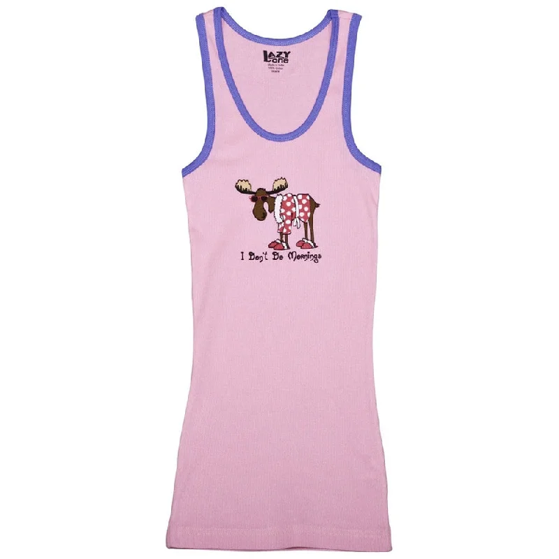 Moose Don't Do Mornings Juniors Tank Top sage tank top