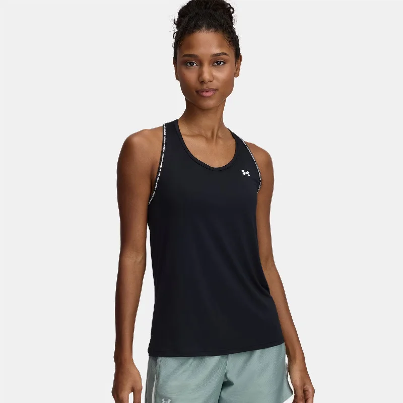 Under Armour Knockout Tank Top - Womens - Black/White slim fit tank