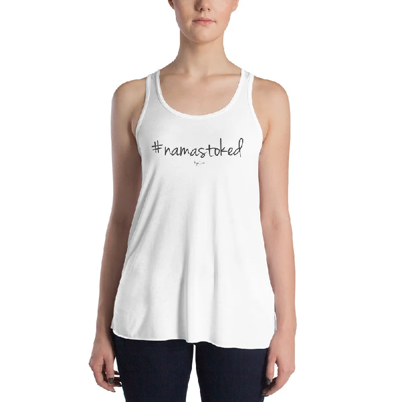#namastoked - women's flowy racerback tank modal blend tank
