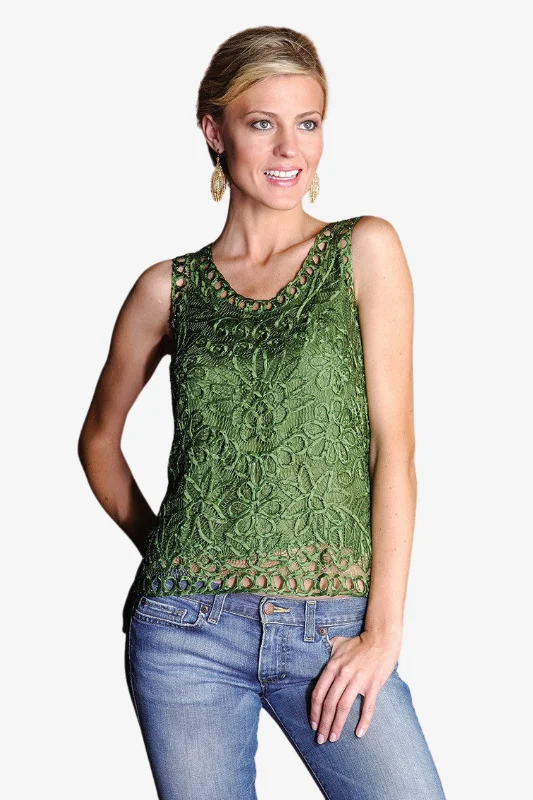 Soulmates C3105 Silk Beaded Tank Top slim fit tank