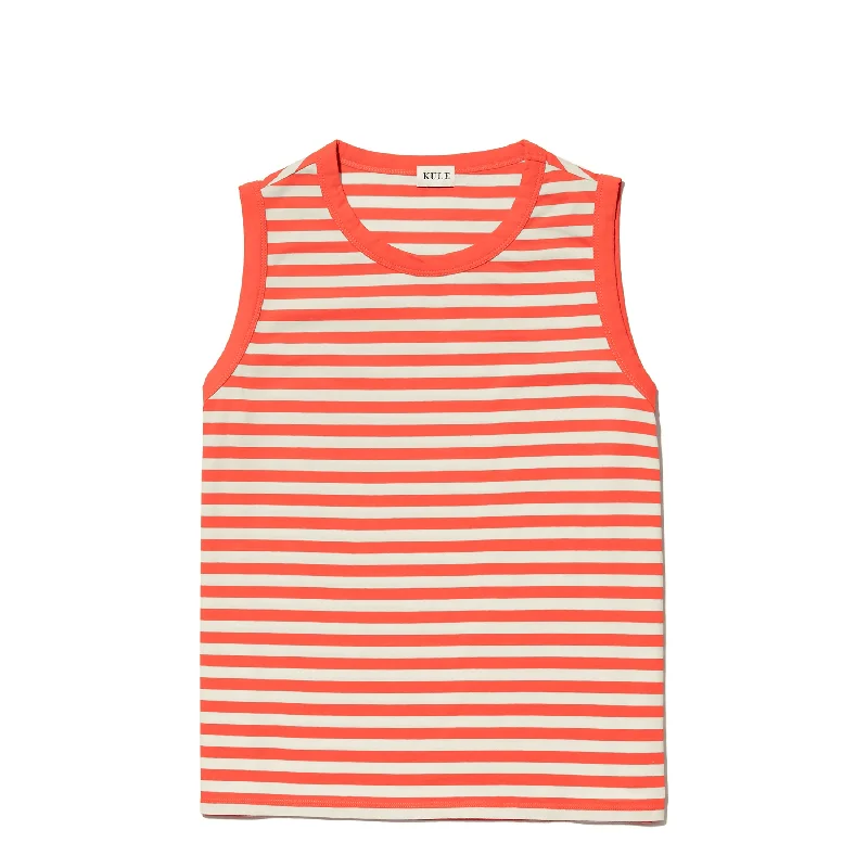 The Tank - Poppy/Cream black tank top