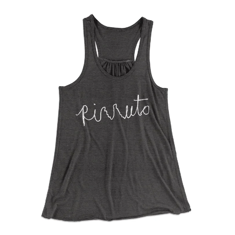 Rizzuto Cursive Women's Flowey Tank Top cold shoulder tank