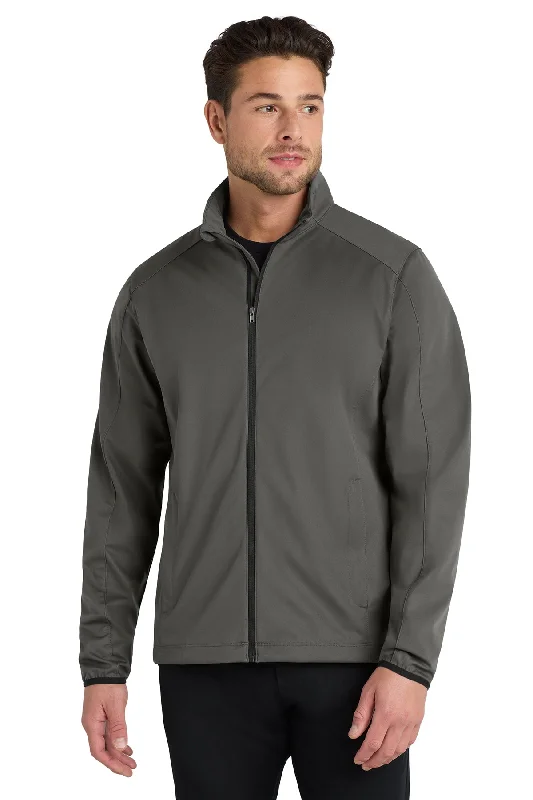 Men's Port Authority® Active Soft Shell Jacket  TM Zippered Jacket Buttoned Jacket Snapped Jacket